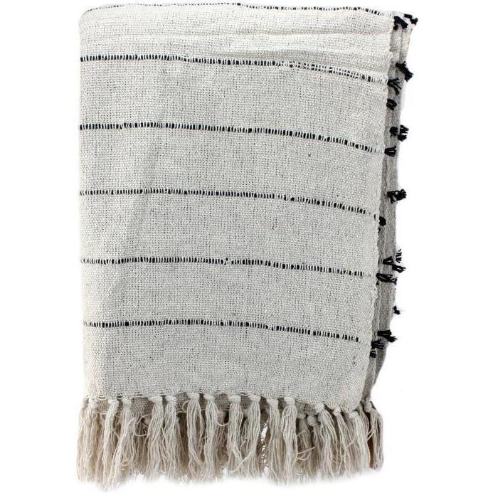 Natural White Throw Blanket-Home Decor-Balderson Village Cheese Store