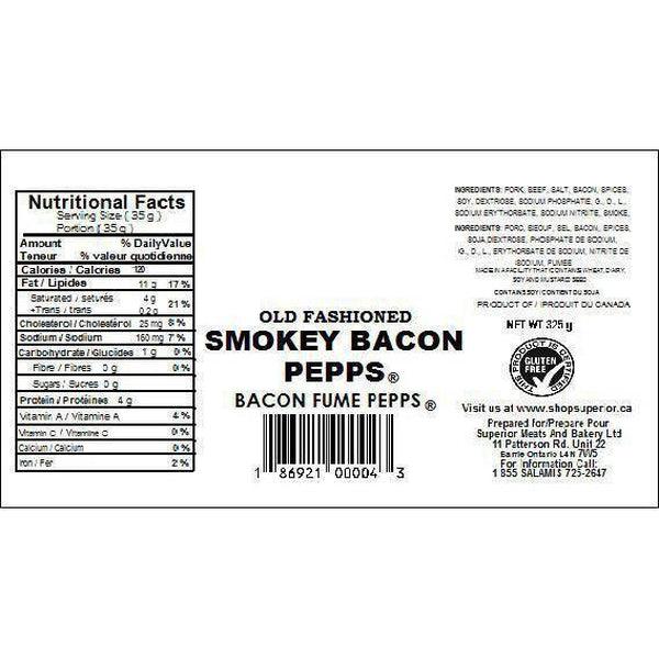 Old Fashioned Smokey Bacon Mini Pepperettes-Pepperettes-Balderson Village Cheese