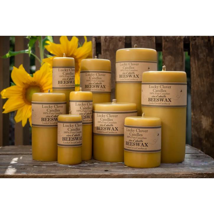Smooth Beeswax Candle - 2" x 4"-Coffee-Balderson Village Cheese Store