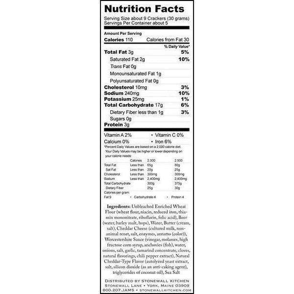 Stonewall Kitchen Aged Cheddar Beer Crackers-Crackers-Balderson Village Cheese Store