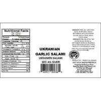 Ukrainian Garlic Salami 1/2 Chub-Salami-Balderson Village Cheese Store