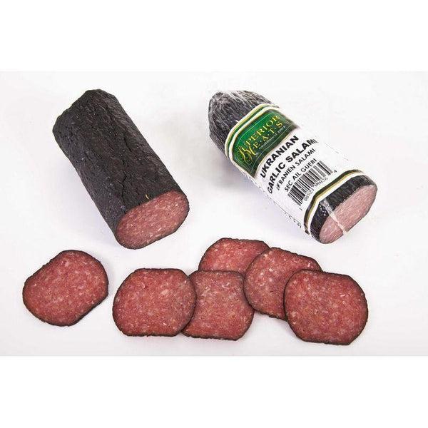 Ukrainian Garlic Salami 1/2 Chub-Salami-Balderson Village Cheese Store