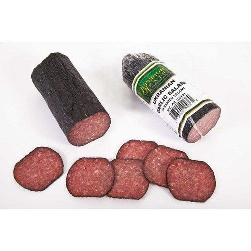 Ukrainian Garlic Salami 1/2 Chub-Salami-Balderson Village Cheese