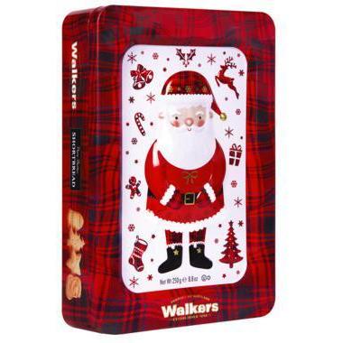 Walkers Santa Tin Festive Shortbread Shapes-Shortbread-Balderson Village Cheese Store