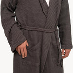 Wave Bamboo Robe - Charcoal-Apparel & Accessories-Balderson Village Cheese Store