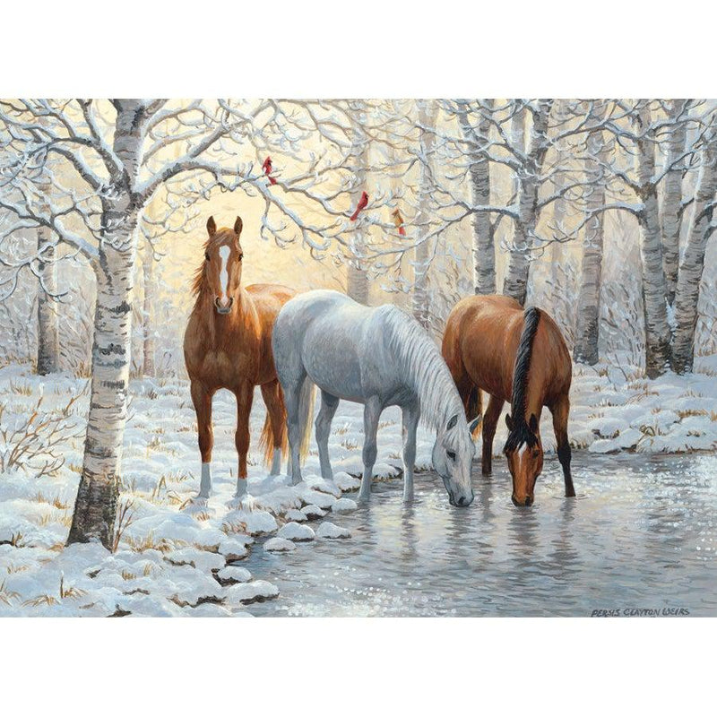 Winter Trio Puzzle-Jigsaw Puzzles-Balderson Village Cheese Store