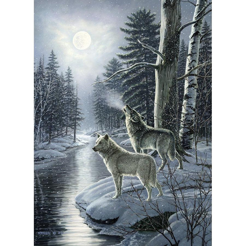 Wolves By Moonlight Puzzle-Jigsaw Puzzles-Balderson Village Cheese Store